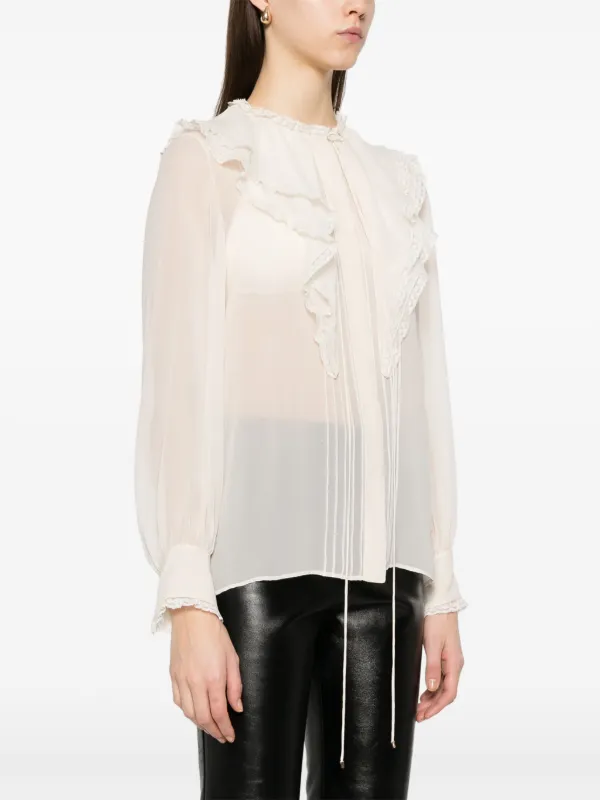 クロエ Chloe 長袖 ブラウス RUFFLED BLOUSE ホワイト レディース chc23sht15004-103-coconutmilk 楽天市場】【アウトレット】クロエ Chloe 長袖 ブラウス