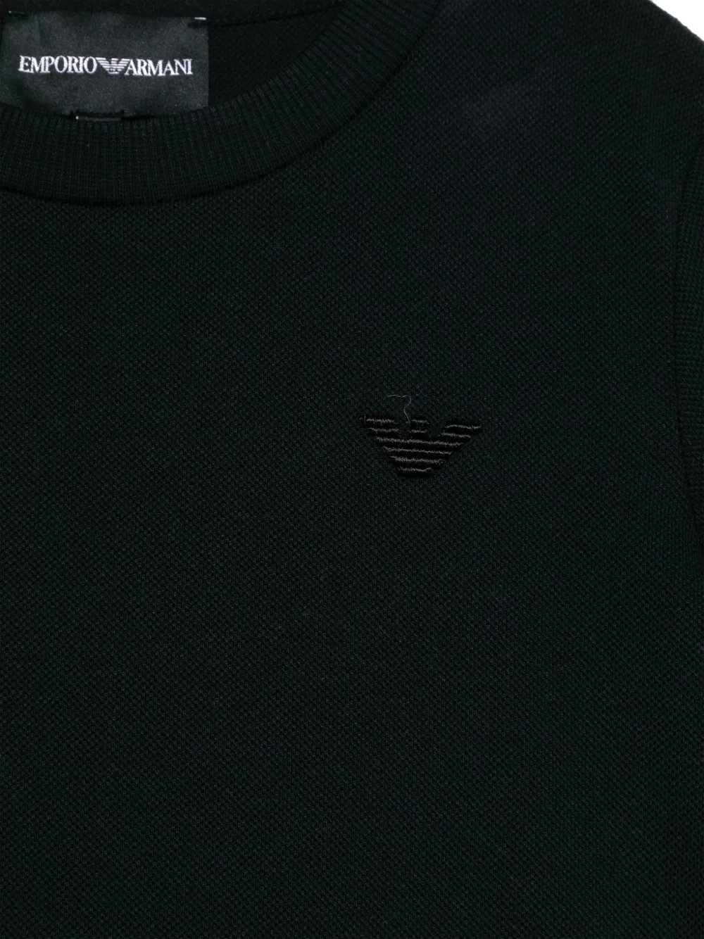 Emporio Armani Kids T-shirt met geborduurd logo Blauw