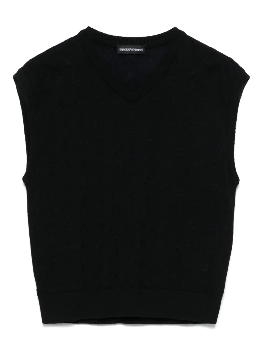 Emporio Ar i Kids Spencer met logo-jacquard Blauw