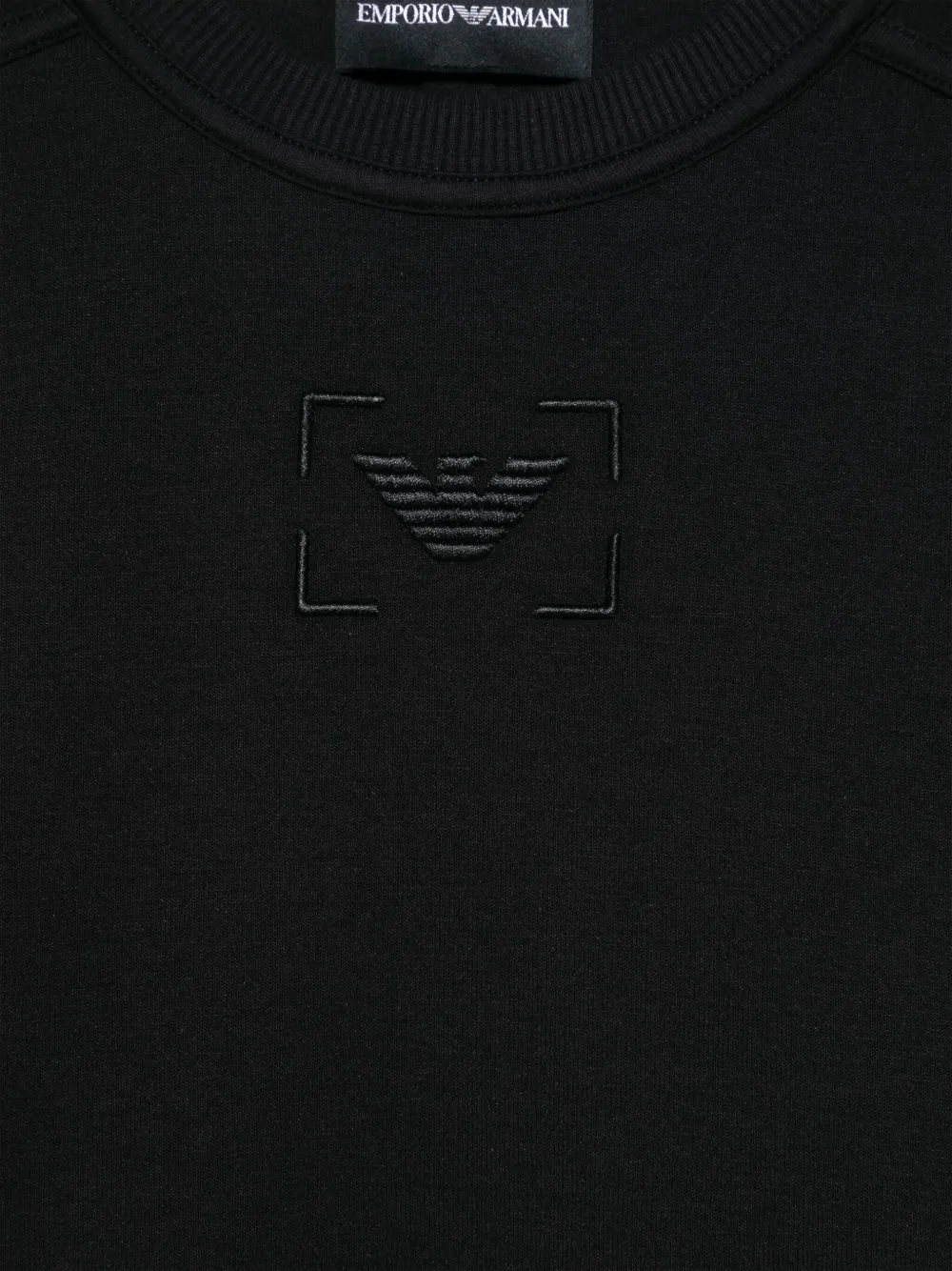 Emporio Armani Kids Sweater met geborduurd logo Blauw