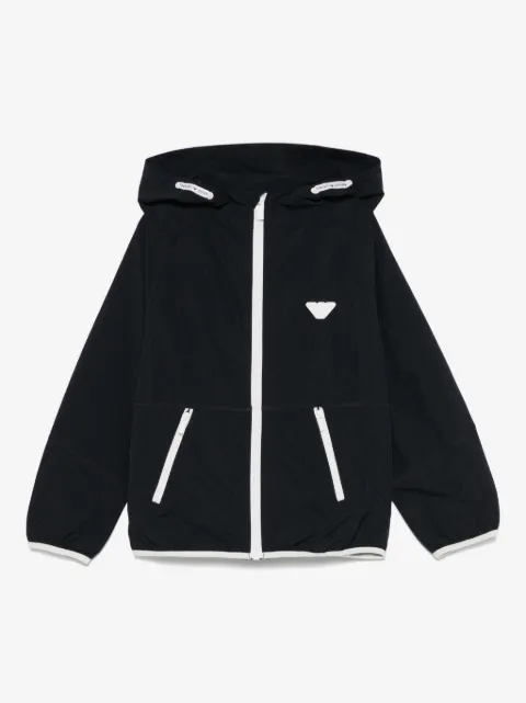 Emporio Armani Kids chamarra con logo engomado