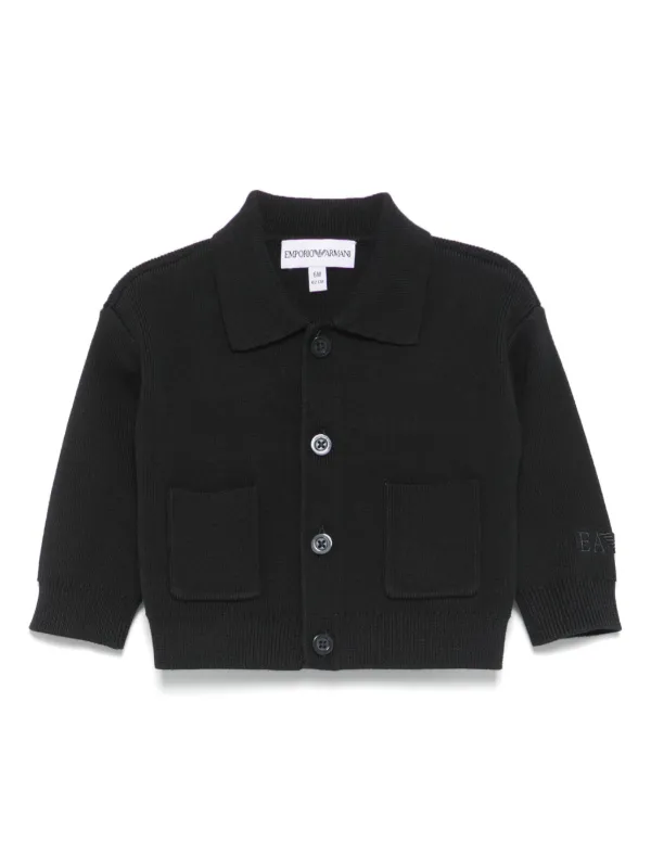 Emporio Armani Kids ロゴ カーディガン