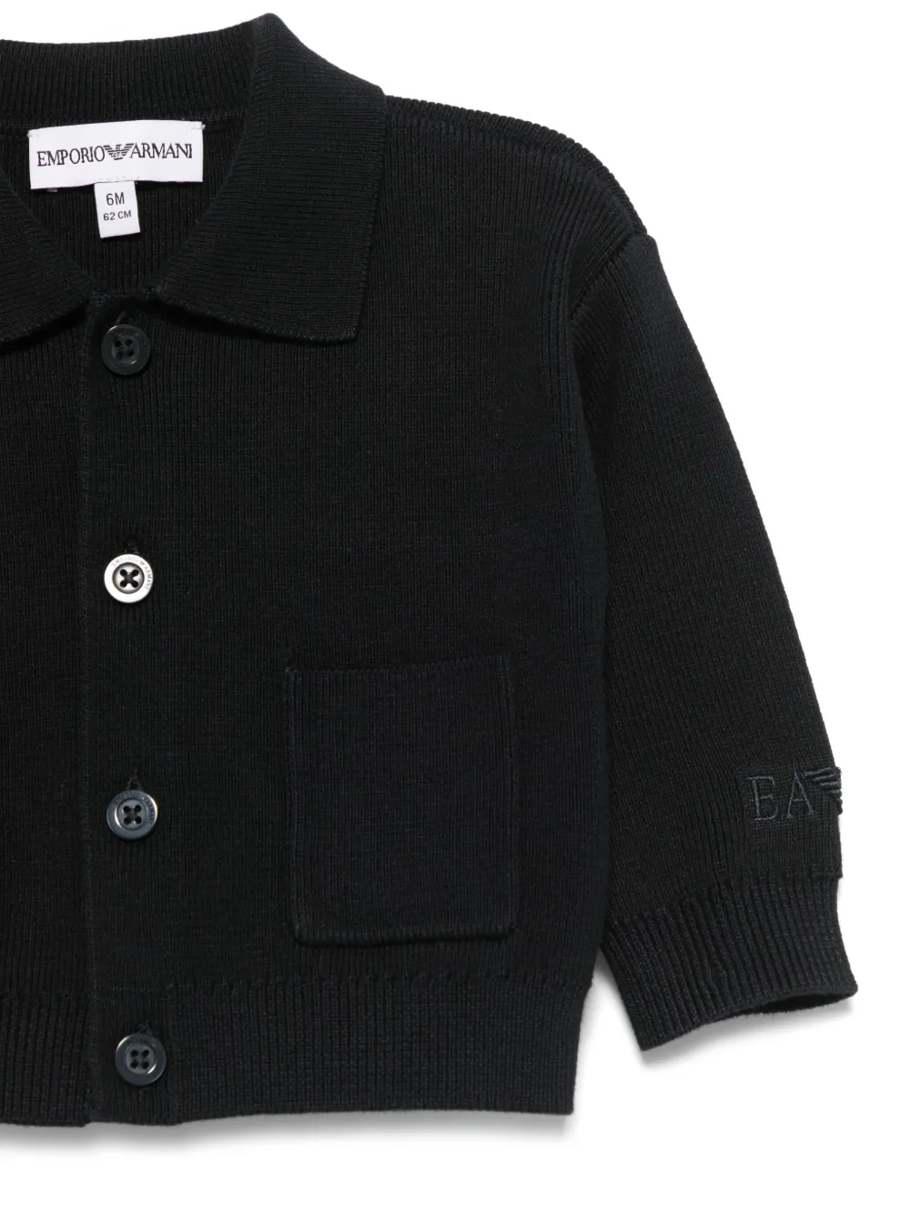 Emporio Armani Kids Vest met geborduurd logo Blauw