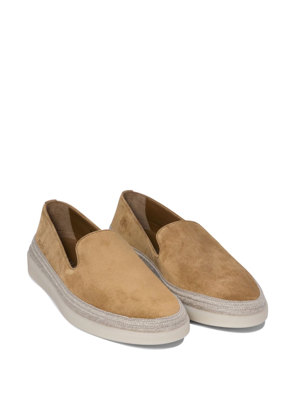 Prada suede slip-on loafers - Bruin