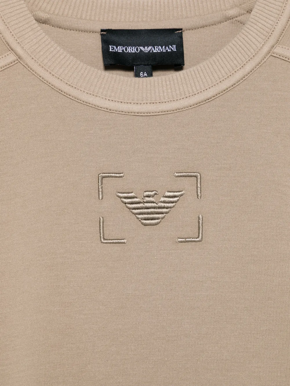 Emporio Armani Kids Sweater met geborduurd logo Groen