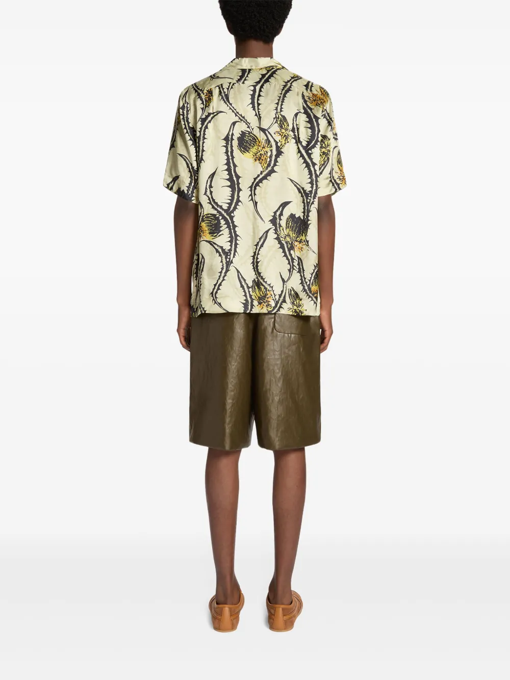 DRIES VAN NOTEN Overhemd met grafische print Geel