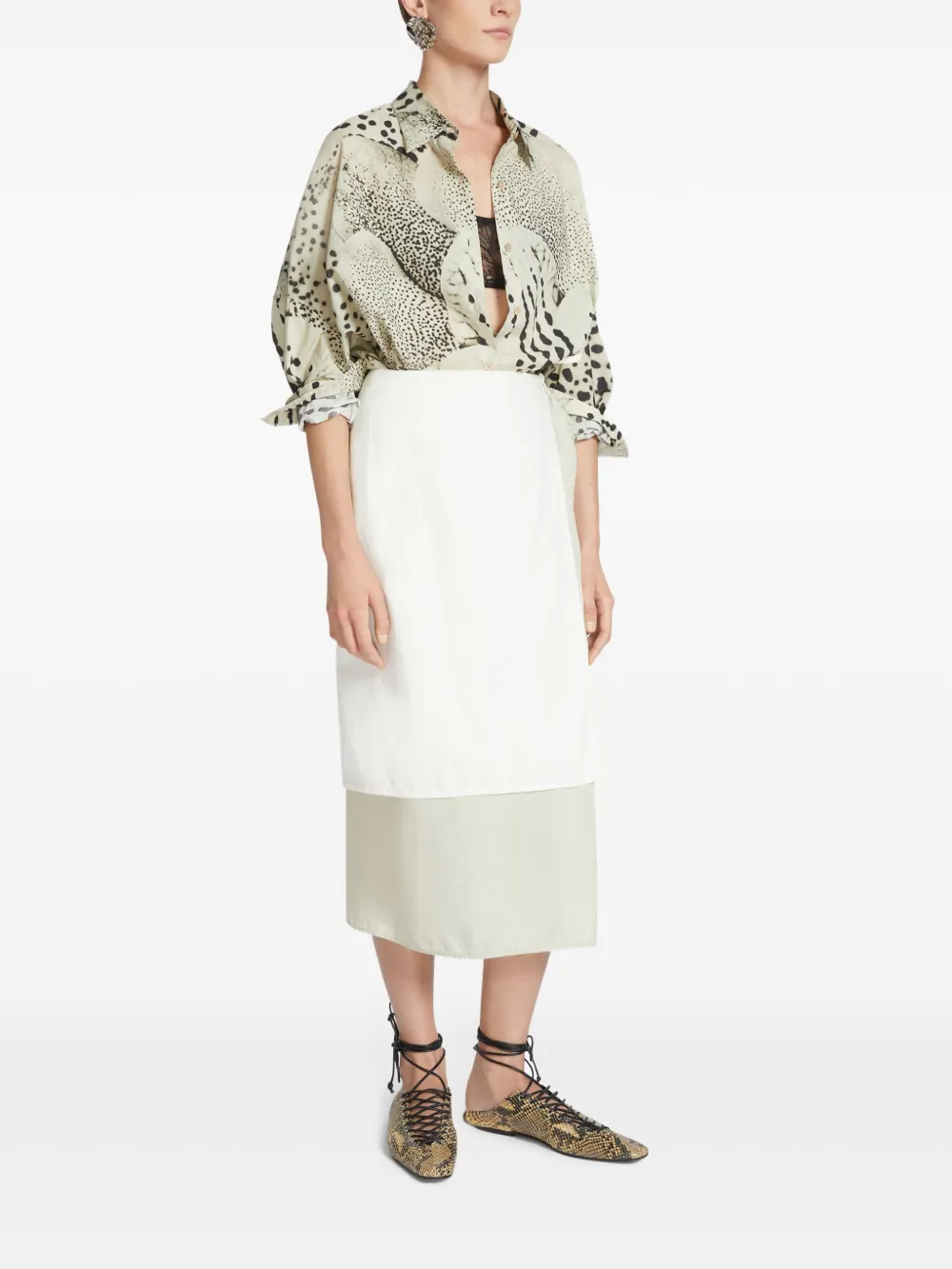 Dries Van Noten Denim Wrap Skirt