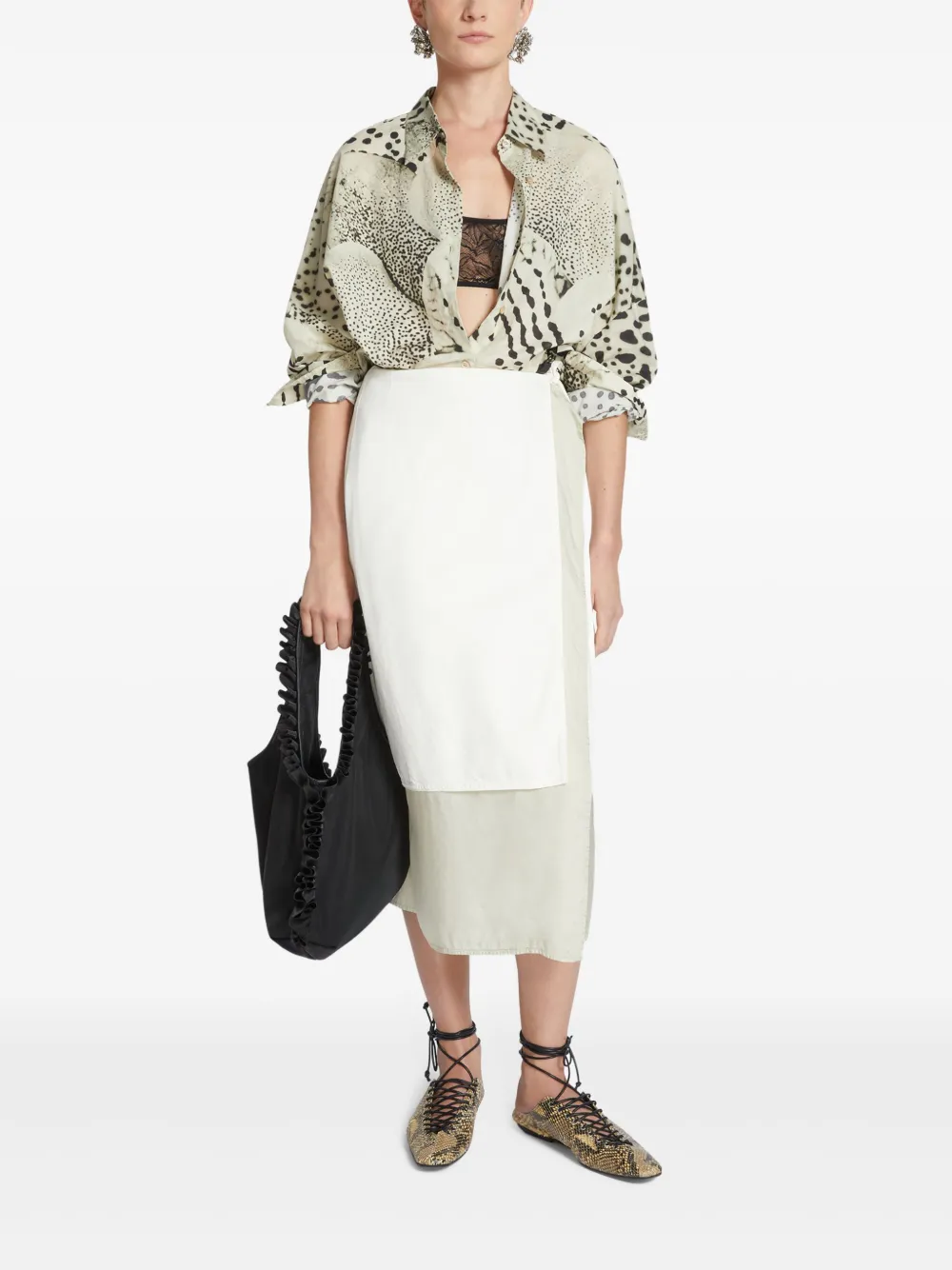 DRIES VAN NOTEN Denim rok - Wit
