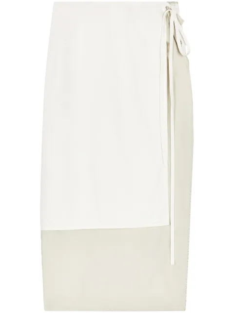 DRIES VAN NOTEN falda de mezclilla cruzada