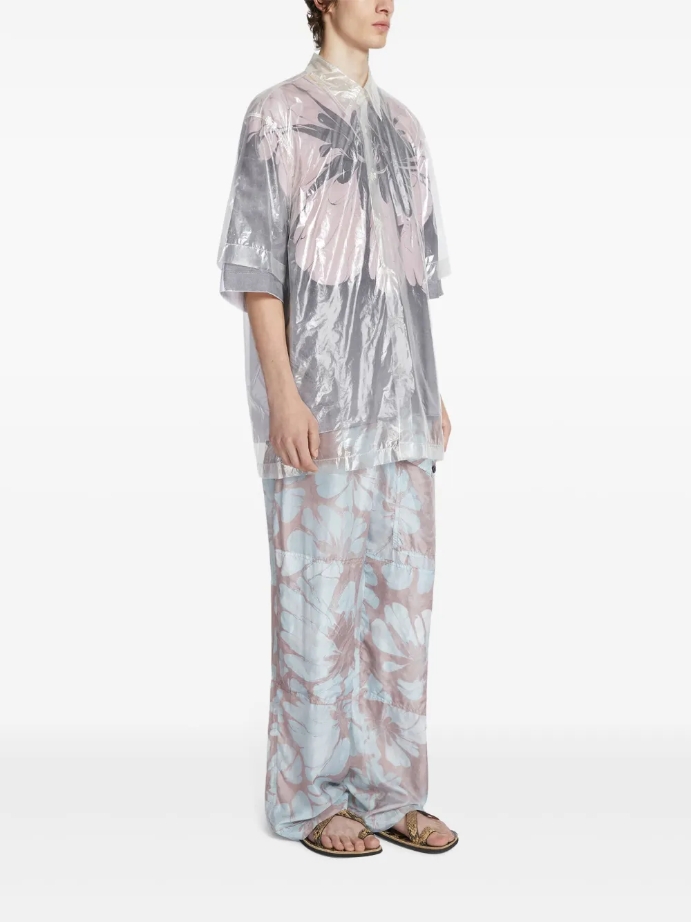 DRIES VAN NOTEN Camicia trasparente con maniche corte | Camicie | Image 3