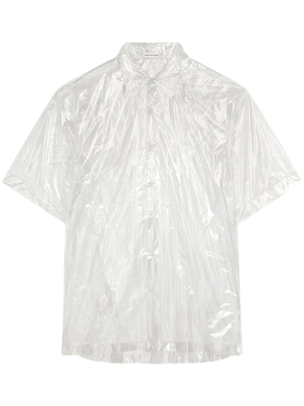DRIES VAN NOTEN Camicia trasparente con maniche corte | bianco | Image 1