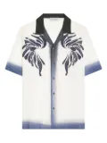DRIES VAN NOTEN wing-embroidery short-sleeve shirt - White