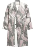 DRIES VAN NOTEN printed double-breasted coat - Grey