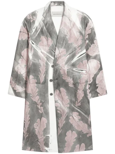 DRIES VAN NOTEN معطف بطبعة وصفي أزرار