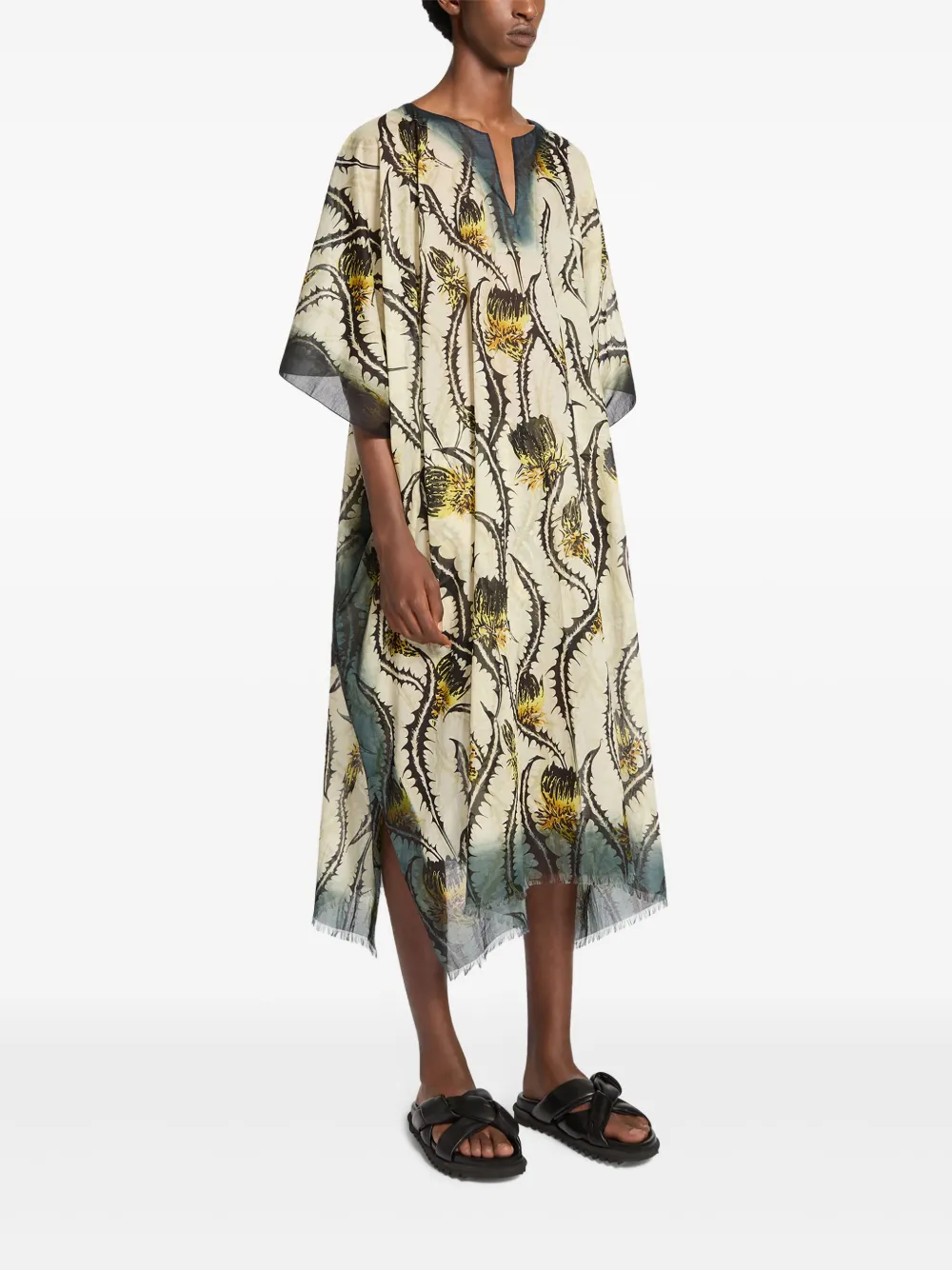 DRIES VAN NOTEN Katoenen tuniek met print 985 Dessin F