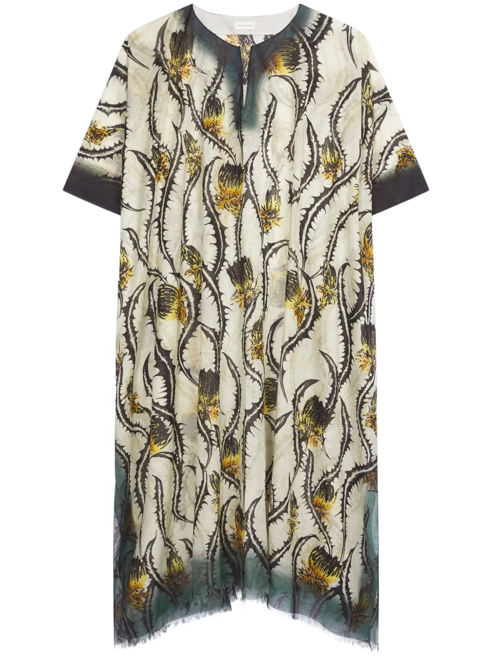 DRIES VAN NOTEN caftán de algodón estampado | Image 1