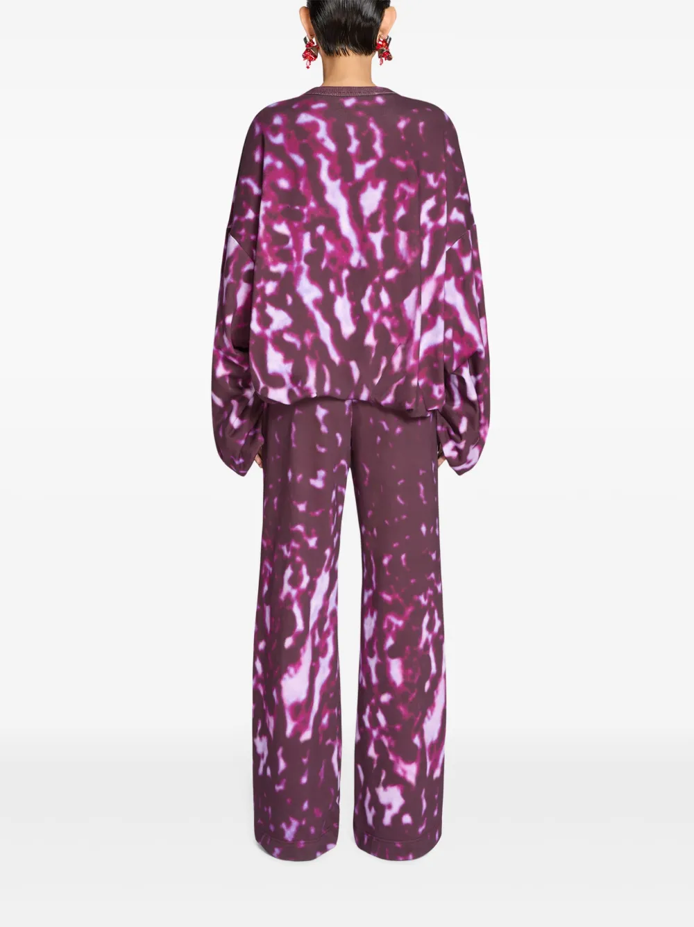 Shop Dries Van Noten Draped Sweatshirt In Pink