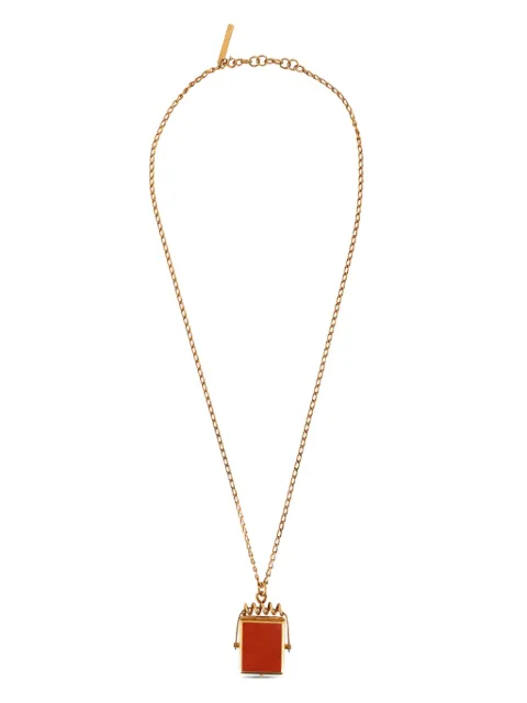 DRIES VAN NOTEN stone-pendant necklace