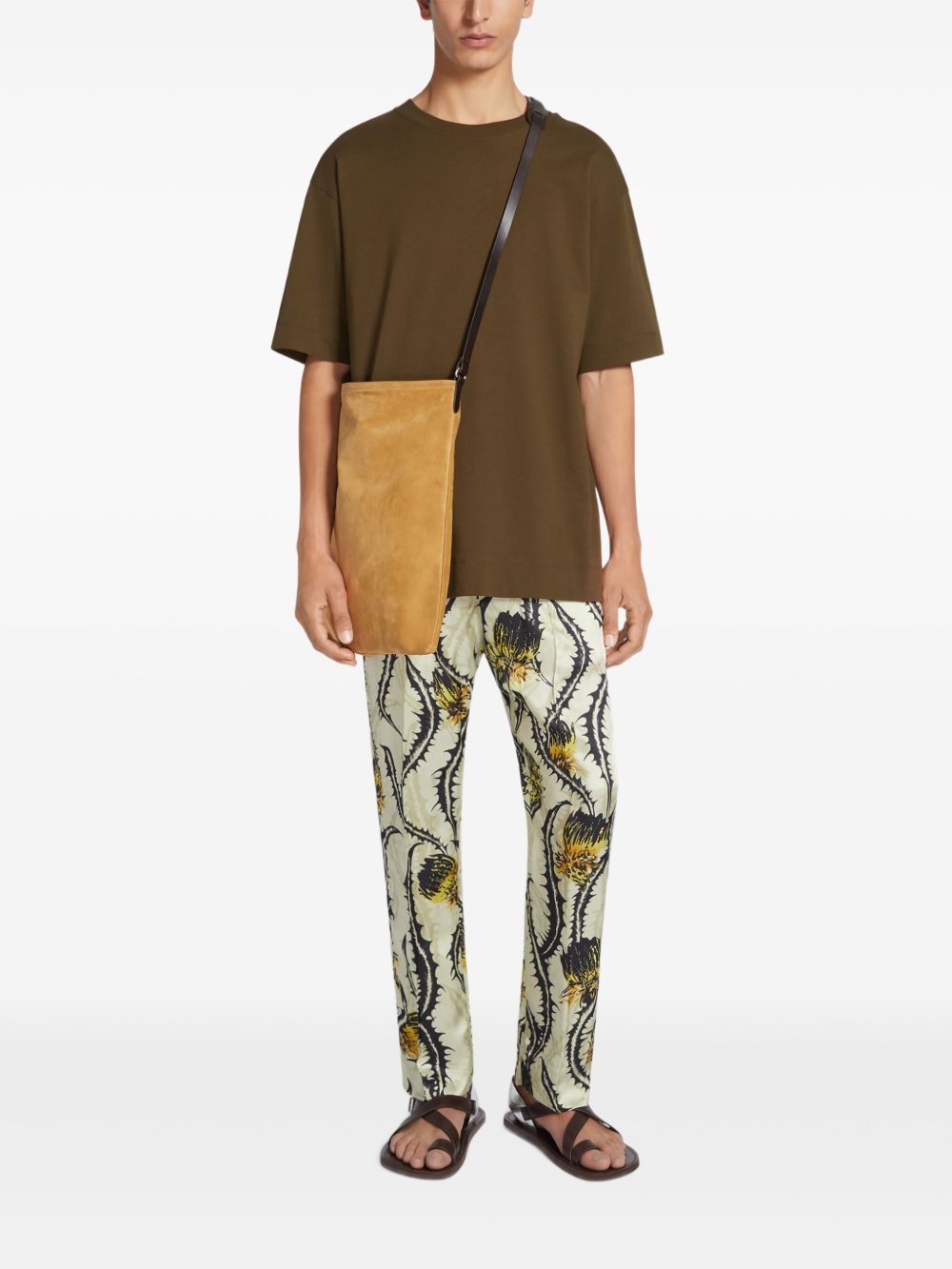 DRIES VAN NOTEN Broek met bloemenprint - Beige