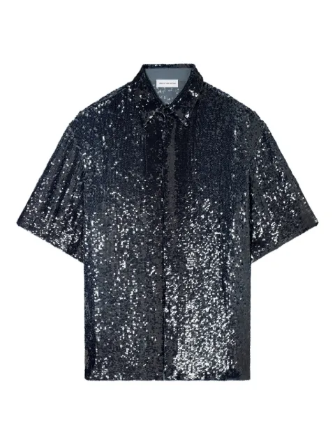 DRIES VAN NOTEN sequin-embellished short-sleeve shirt