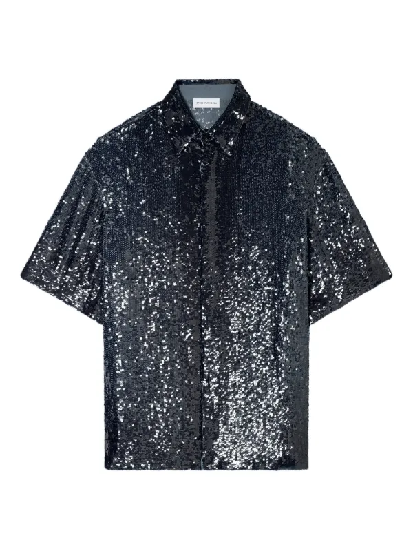 DRIES VAN NOTEN チョウイロンクスリフシャツ 2510107061223 700 Embroidered shirt - High Summer Men | Dries Van Noten