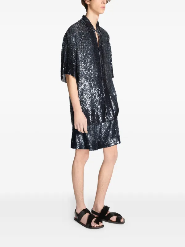 DRIES VAN NOTEN チョウイロンクスリフシャツ 2510107061223 700 Embroidered shirt - High Summer Men | Dries Van Noten