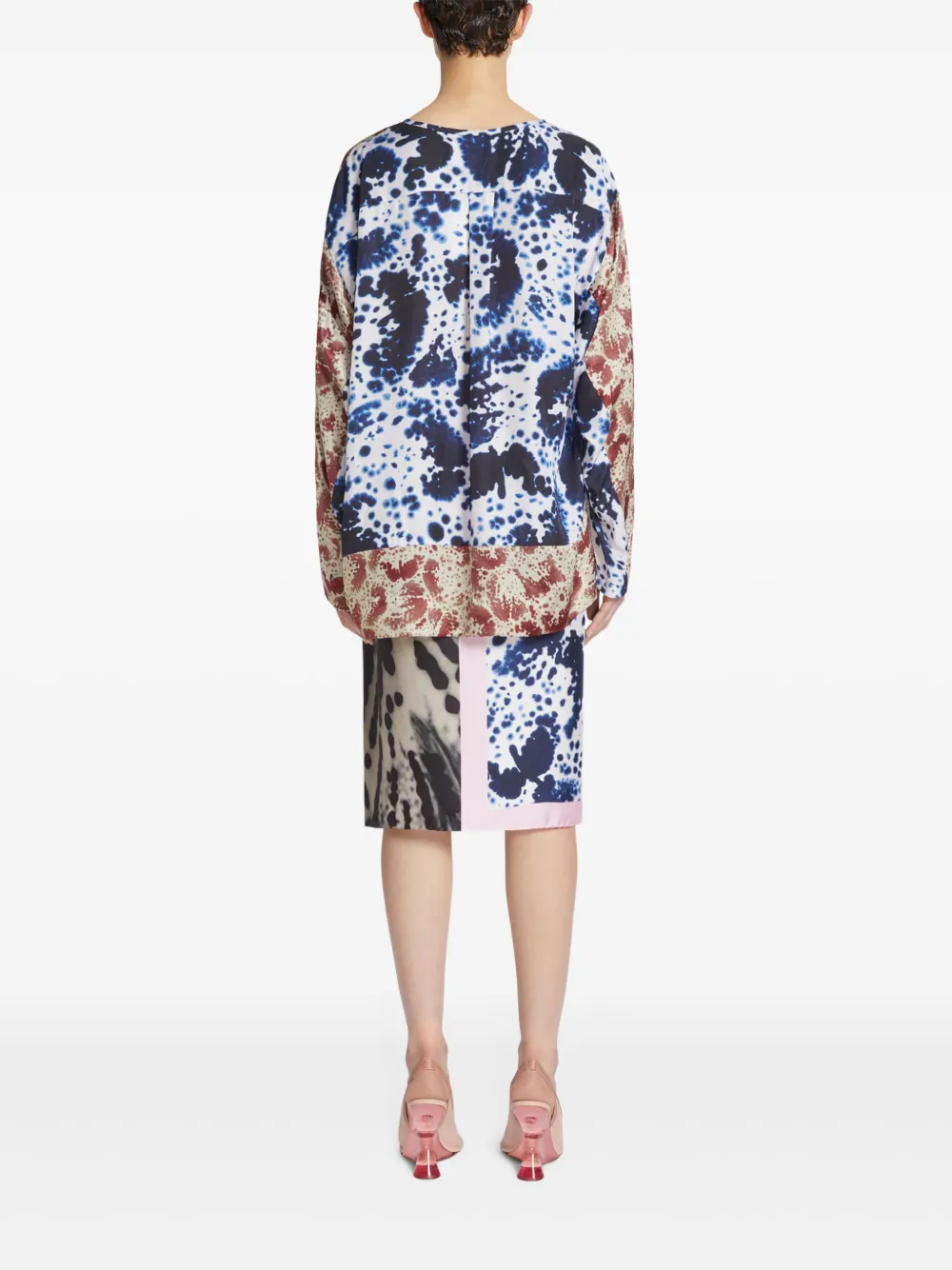 DRIES VAN NOTEN Asymmetrisch T-shirt Rood