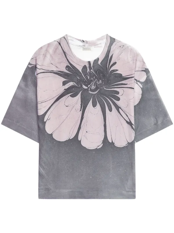DRIES VAN NOTEN フローラル コットン Tシャツ カットソー Dries Van Noten - Floral cotton T-shirt Dries Van Noten