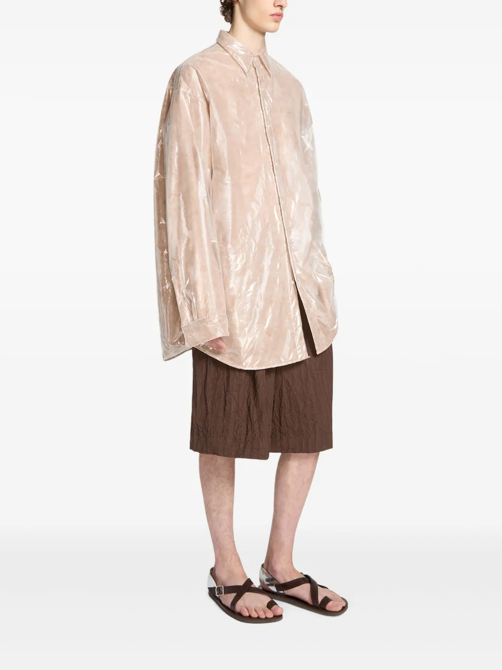 DRIES VAN NOTEN Gewatteerd overhemd Beige