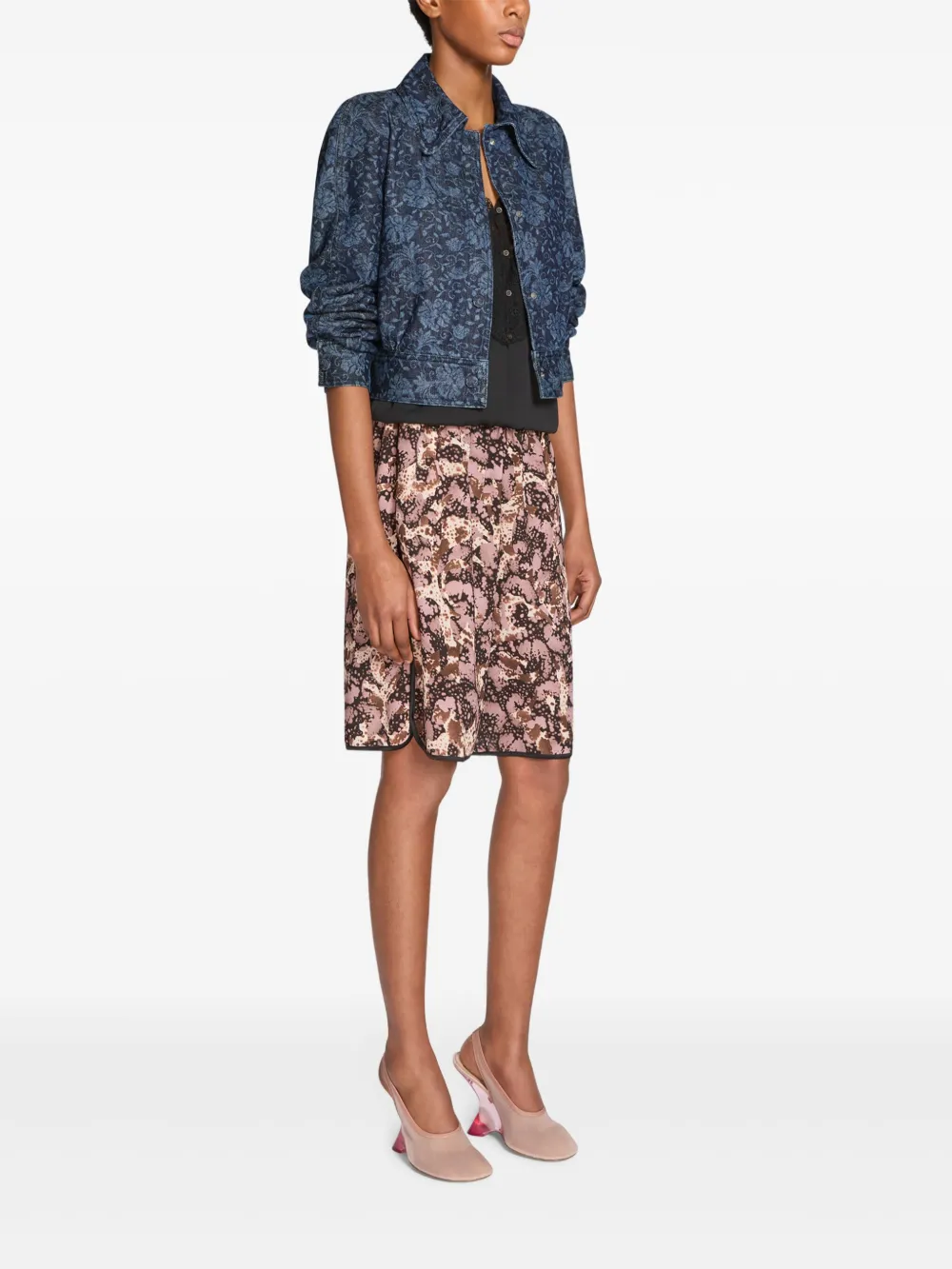 DRIES VAN NOTEN PRINTED DENIM JACKET