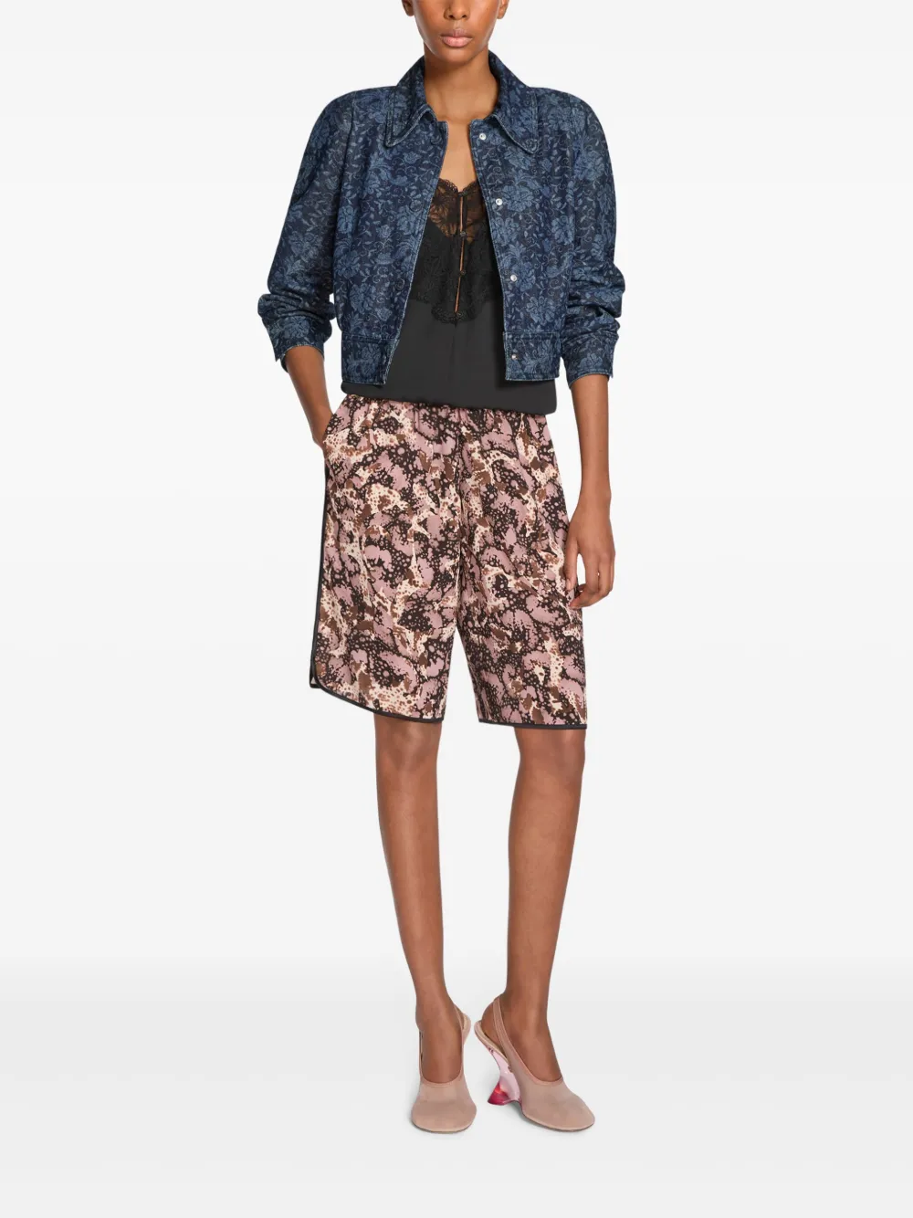 DRIES VAN NOTEN PRINTED DENIM JACKET