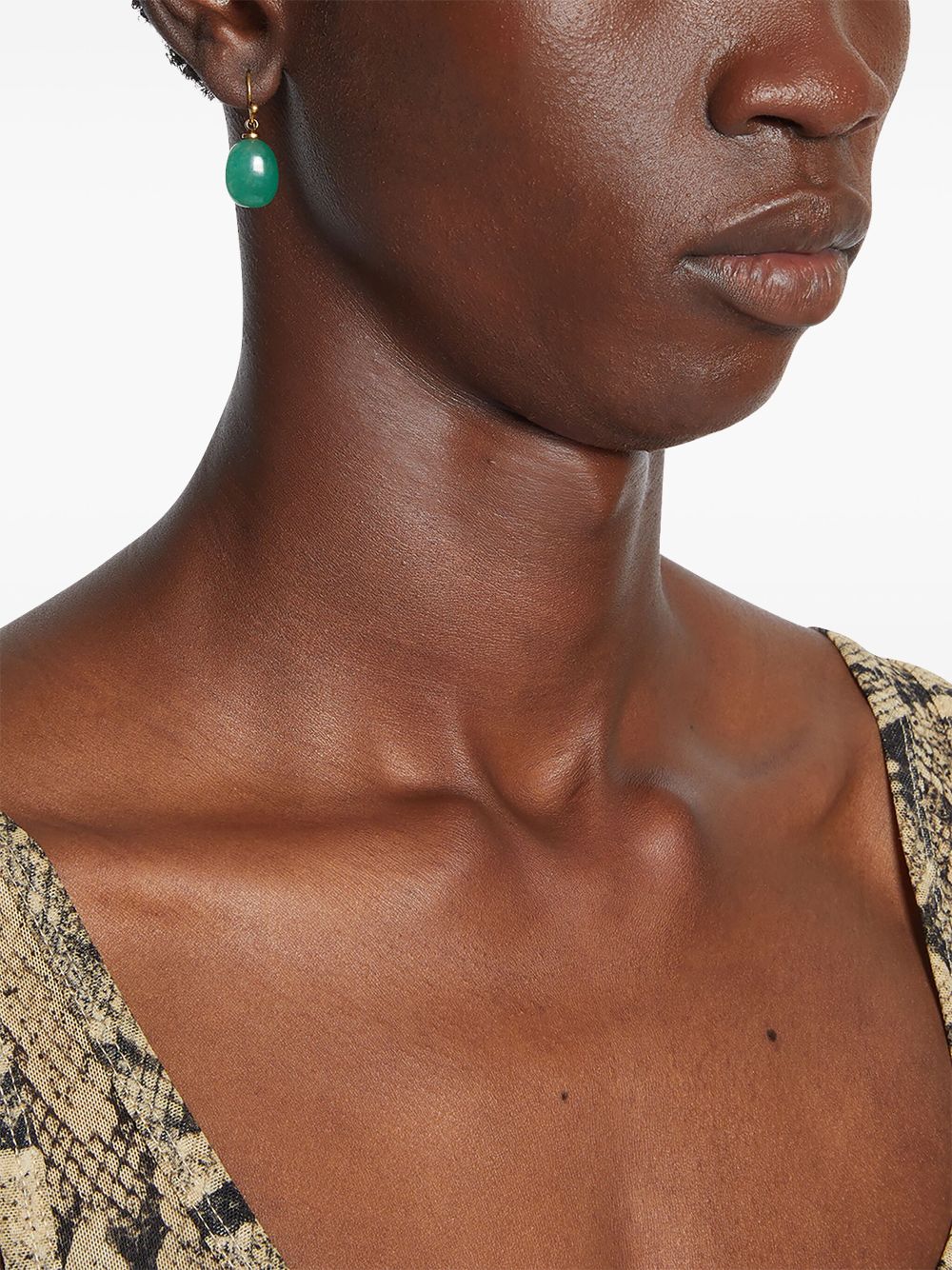 DRIES VAN NOTEN beaded earrings - Green