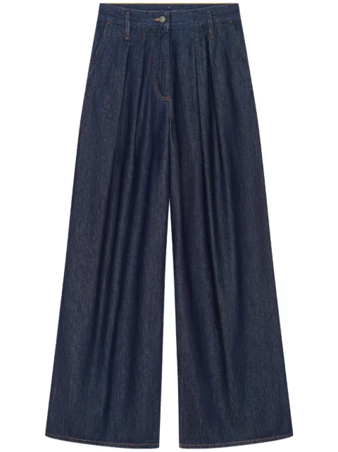 DRIES VAN NOTEN pleated wide-leg jeans