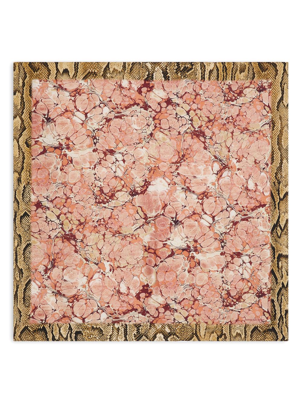 floral-print silk scarf