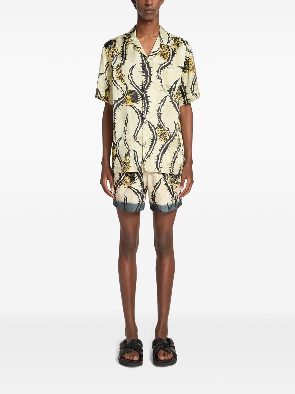 DRIES VAN NOTEN Zwembroek met print - Beige