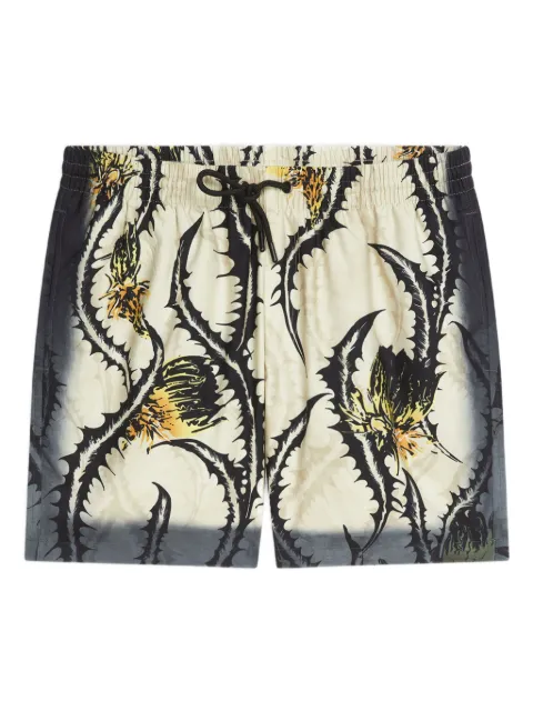 DRIES VAN NOTEN shorts de playa estampados