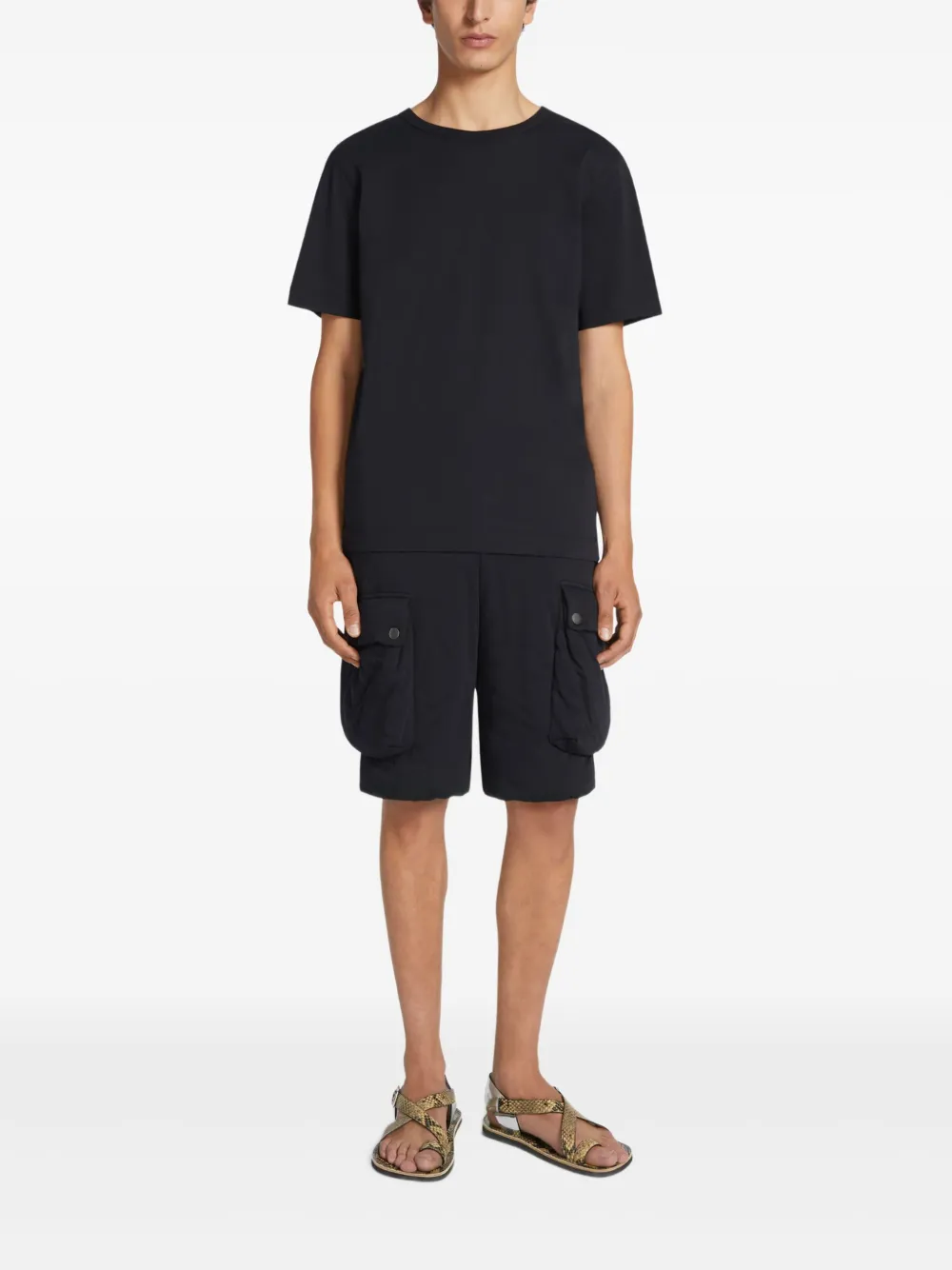 DRIES VAN NOTEN Katoenen T-shirt - Zwart