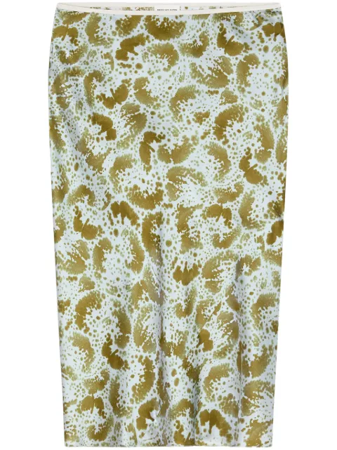 DRIES VAN NOTEN falda midi estampada