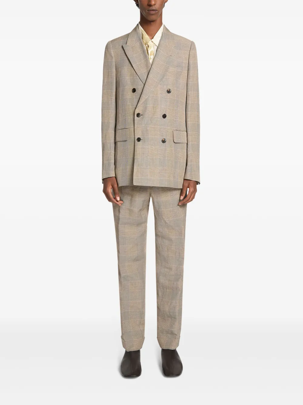 DRIES VAN NOTEN Geruite blazer - Geel