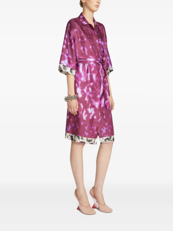 DRIES VAN NOTEN シルク シャツドレス | ピンク | FARFETCH JP