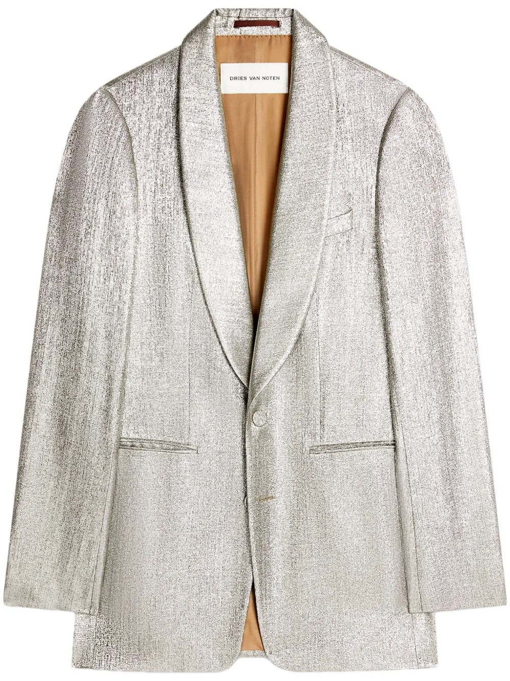 DRIES VAN NOTEN Getailleerde blazer Zilver