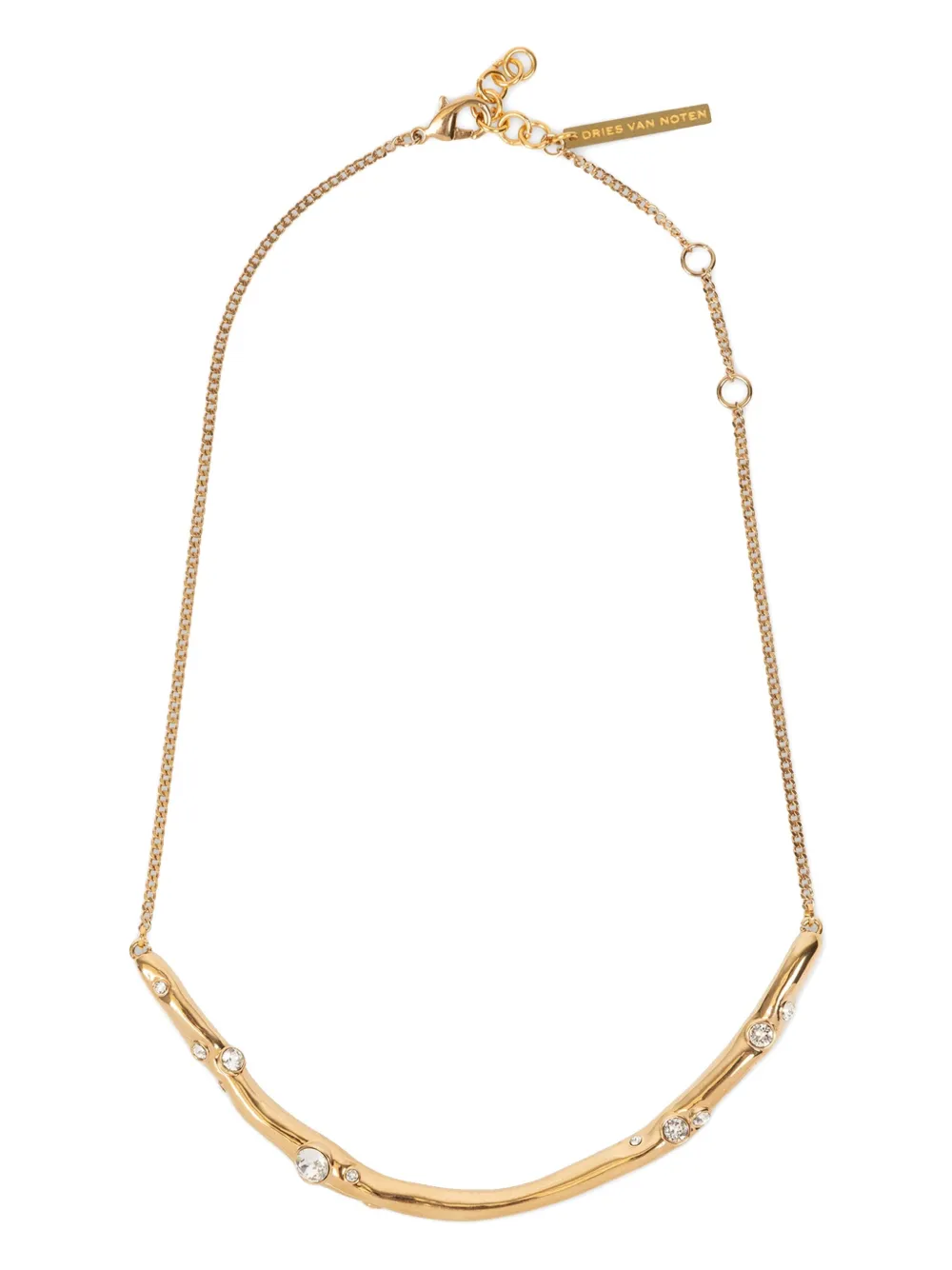 DRIES VAN NOTEN Collana a catena con cristalli - Oro