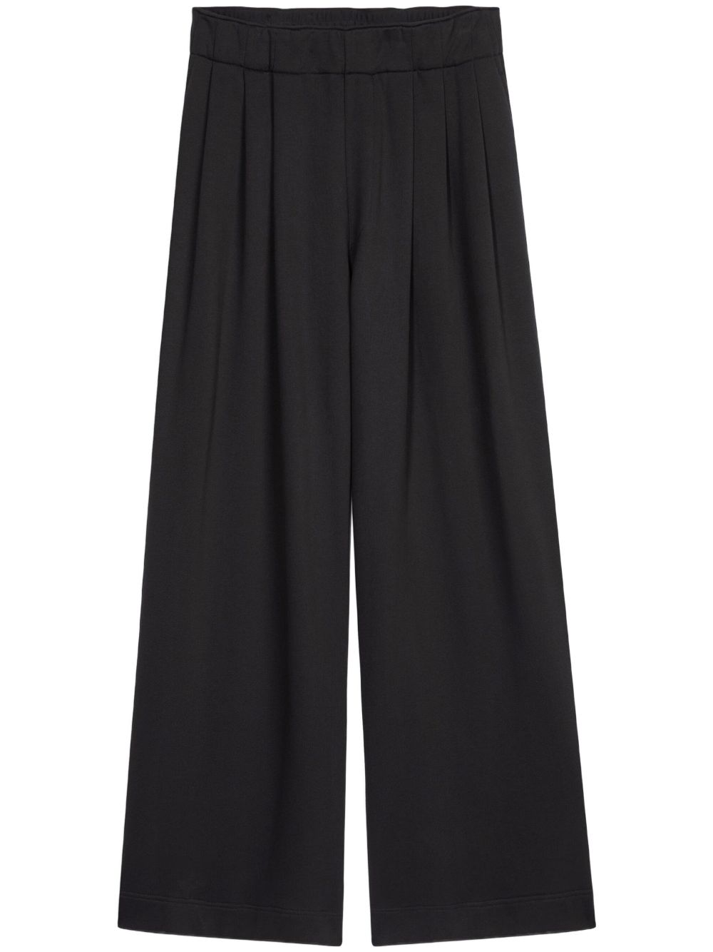 pleated cotton track pants