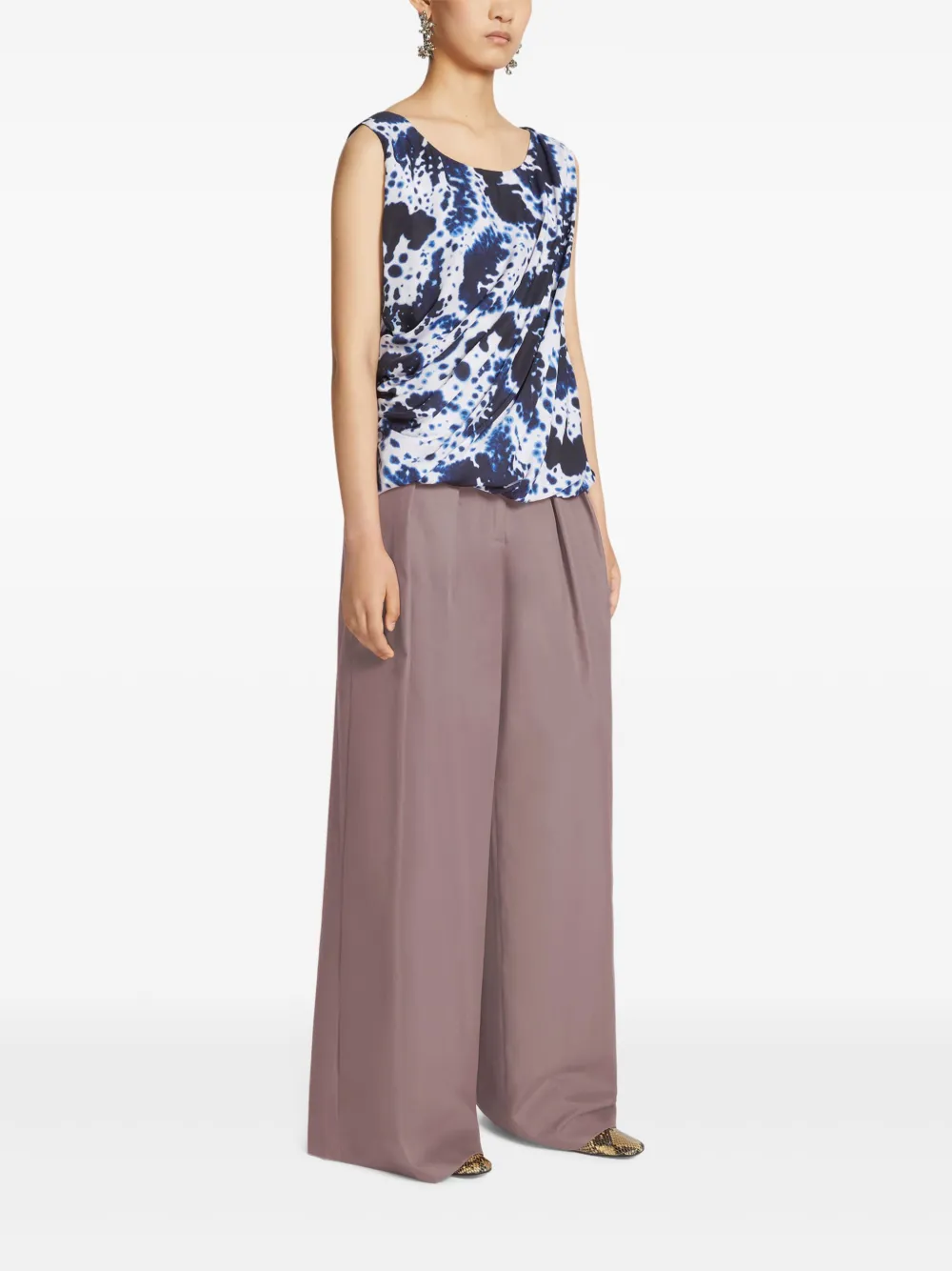 DRIES VAN NOTEN Top met print Blauw