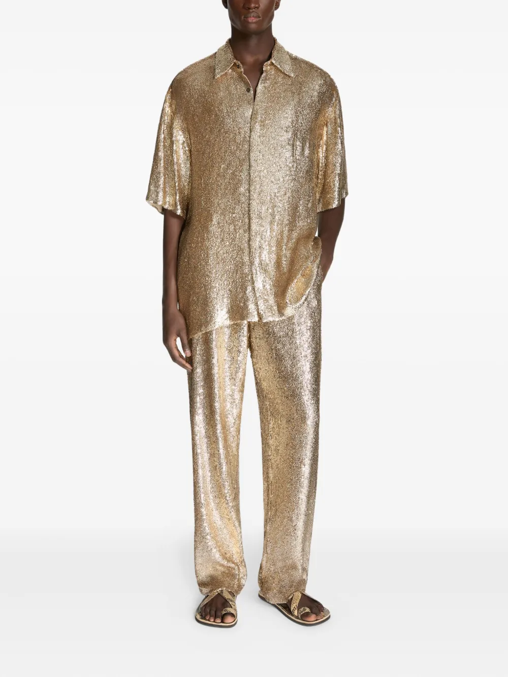 DRIES VAN NOTEN sequin-embellished trousers | Regular & Straight-Leg Trousers | Image 2