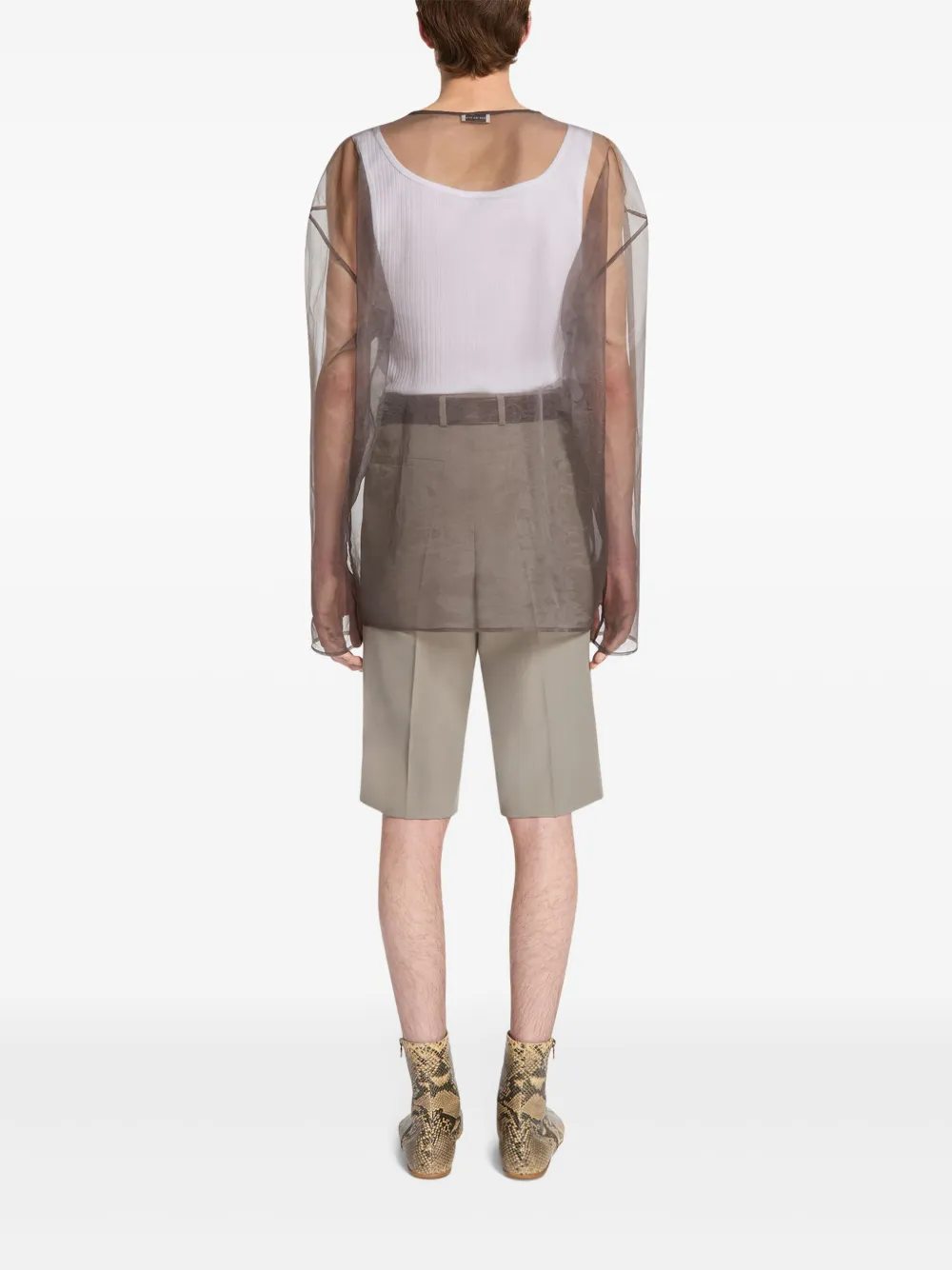 DRIES VAN NOTEN Wollen shorts Beige