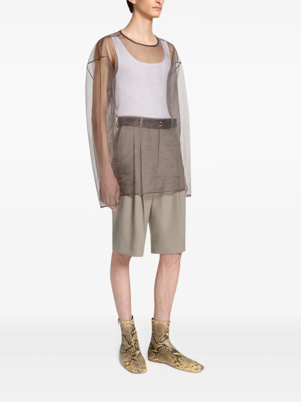 DRIES VAN NOTEN Wollen shorts Beige