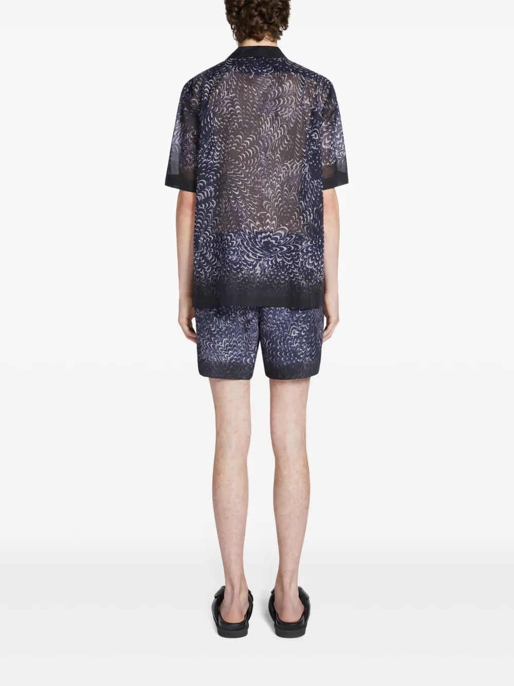 DRIES VAN NOTEN Overhemd met grafische print Blauw