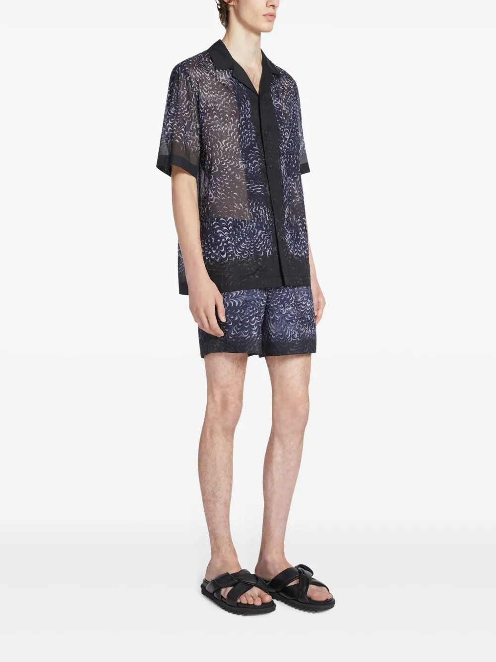 DRIES VAN NOTEN Overhemd met grafische print Blauw