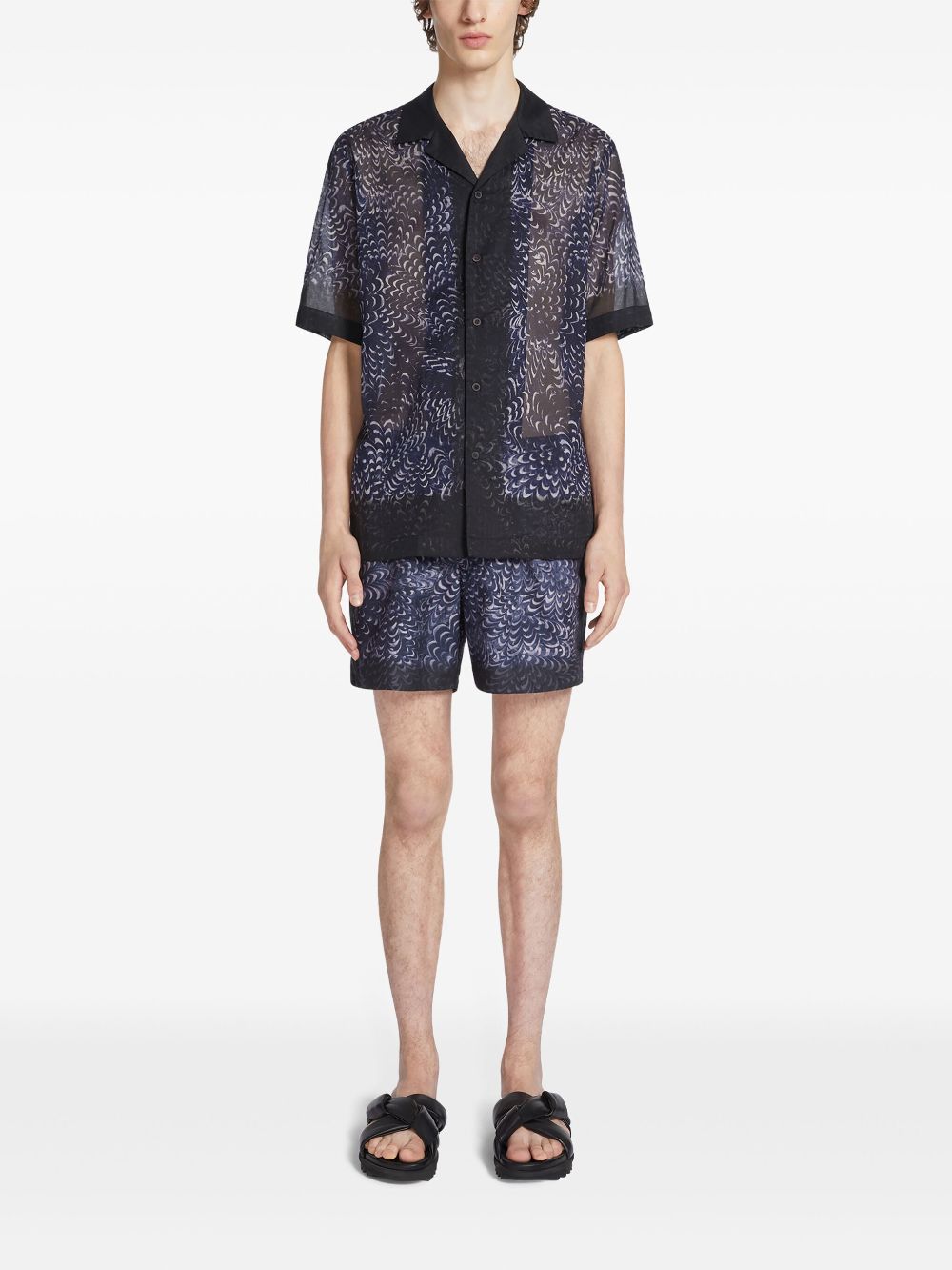 DRIES VAN NOTEN Overhemd met grafische print - Blauw